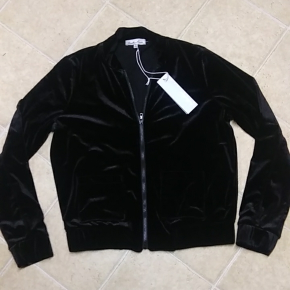 Velour Bomber Jacket - Picture 1 of 4